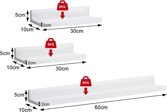 Woltu RG9491ws, MDF, 3 stuk(s)
