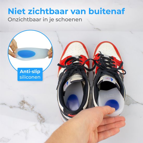 Nuvance - Hielspoor Zooltjes - Hielbeschermers - Inlegzolen - Hielspoor - 2 Stuks voor Maat 40-45 - Blauw