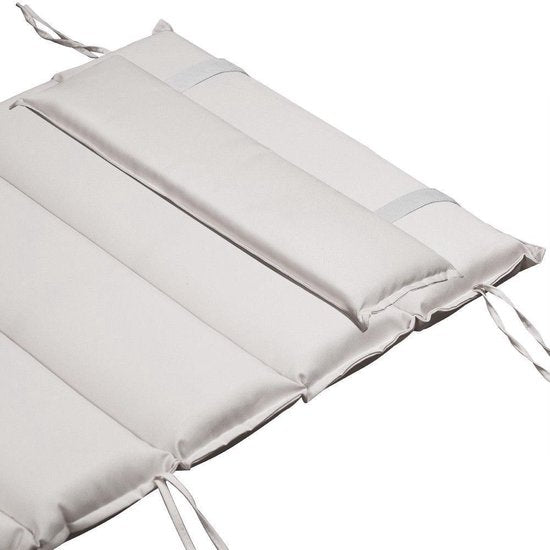 Saunabed kussen, crème, kussen voor ligbed, ligbedkussen, loungekussen, saunaloungebed kussen