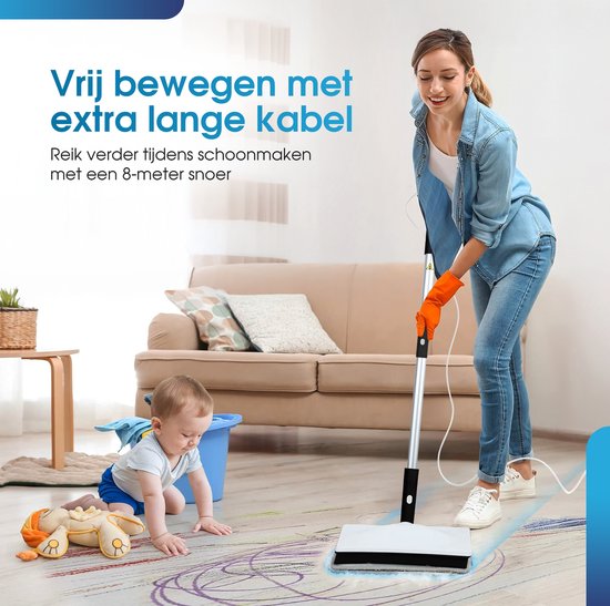 Novalance - SteamPro Stoomreiniger & Handstomer - Tapijtreiniger / Vlekkenreiniger - Stoomreinigers - Stoomapparaat - Vloer, Bank, Tapijt