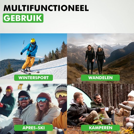 Travelhawk Thermokleding - Thermo Kleding Heren en Dames - Thermo Ondergoed Heren en Dames - Zwart - L