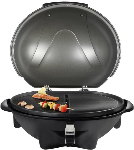 Tristar BQ-2816 Elektrische Barbecue - BBQ Elektrisch - Barbecuegrill Staand - Te gebruiken als Tafelbarbecue - Grillplaat 46 x 35 cm - Zwart