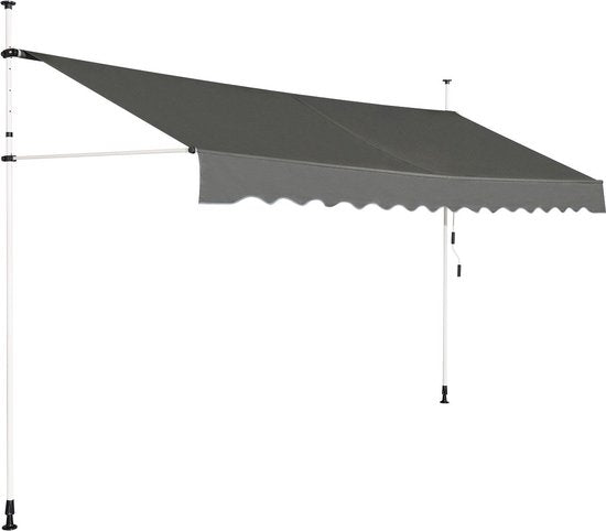 Coast Luifel Telescopisch - 350 x 125 x 200 - 300 cm - Grijs