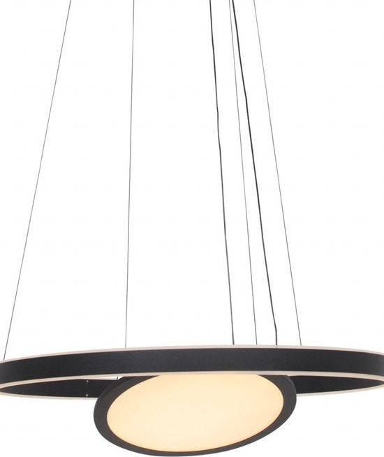 Steinhauer hanglamp Ringlux - zwart - metaal - 60 cm - ingebouwde LED-module - 3514ZW