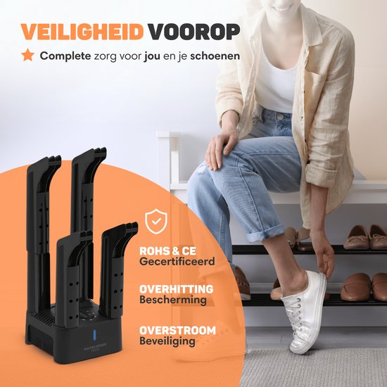 Vulpes Goods® Tech - Schoenendroger & Schoenverfrisser met Timer - 4-in-1 - Handschoenendroger - Droogapparaat - Droogfunctie - Incl. 10x Geurvreters - PRO MAX