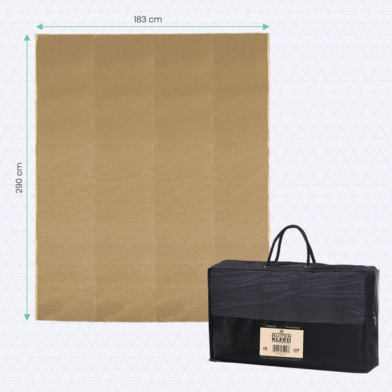 LifeGoods Buitenkleed - 183x290CM - Vloerkleed - Tuintapijt - Buitentapijt - Incl. Draagtas - Beige