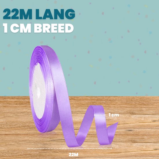Feestio Satijn Lint Set - 22 Kleuren Linten - Cadeaulint - Ribbon - Sierlint - Lintje