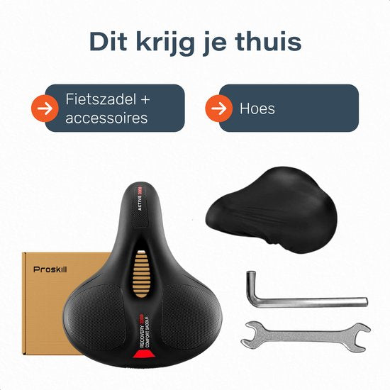 Proskill Fietszadel – Ergonomisch – Waterdicht – Met Vering & Gelvulling