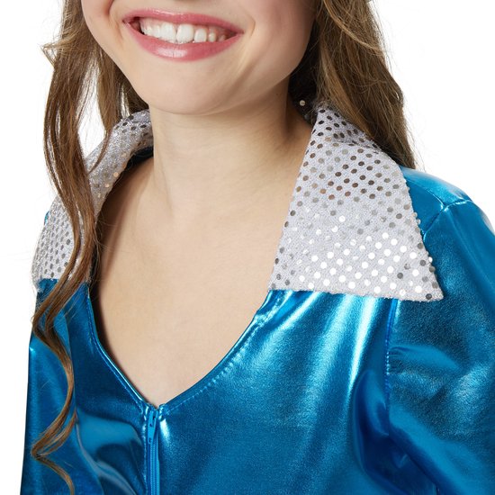 Dressforfun Stralende Disco Starlet 158 (vanaf 12 jaar) - verkleedkleding kostuum halloween verkleden feestkleding carnavalskleding carnaval feestkledij partykleding - 302368