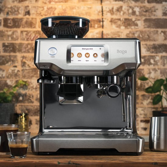 Sage Espressomachine The Barista Touch – Artikel Beschadigd – Voorzien Van Intuïtief Touchscreen En Geïntegreerde Koffiemolen En Automatisch Stoompijpje – Voor Americano En Cappuccino – Roestvast Staal Rvs – Twee Liter