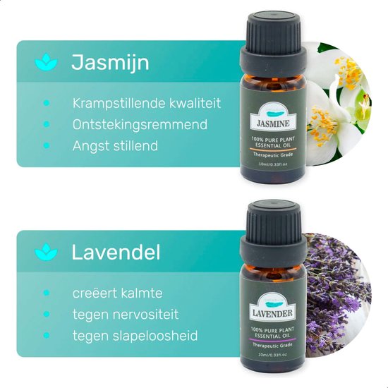 Soft & Silky - Etherische Olie - 6 stuks - 100% natuurlijk - Geschikt voor huid - Diffuser - Voetenbad - Sauna - Essentiële - Geur - olie - Oliën