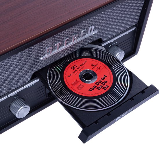 Denver DAB Radio CD Speler - Retro Radio - Bluetooth - DAB+/ FM - CD - MDA525 - Darkwood