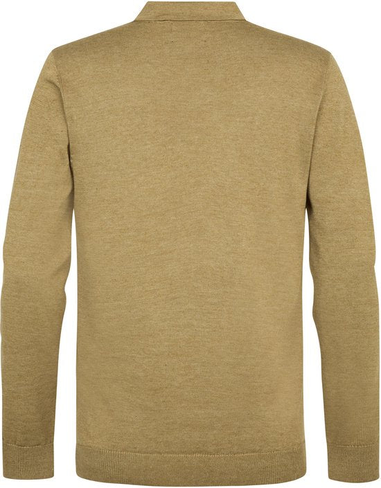 PETROL INDUSTRIES - Heren Gebreide Polo - Maat XL - Tan