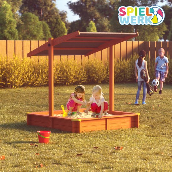 Spielwerk Zandbak - Hout Zonnedak UV 50+ Max - 140x140x120cm