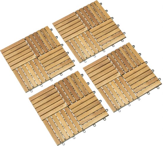 Deuba Houttegel Acacia Quattro Mozaïek FSC®-gecertificeerd Acaciahout 30x30 cm