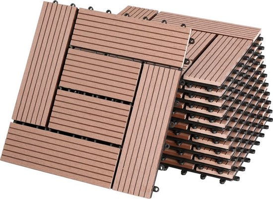 WPC Vlondertegels - Mozaïk Insteeksysteem 30x30cm - Terrakotta