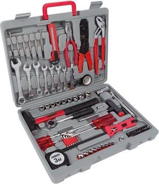 Toolland Gevulde gereedschapsset in koffer, 555-delig, inclusief praktische opbergkoffer, met uitgebreid assortiment en accessoires