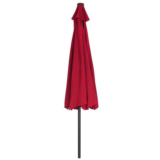 Kingsleeve Parasol - LED-verlichting 330 cm Solar - Rood