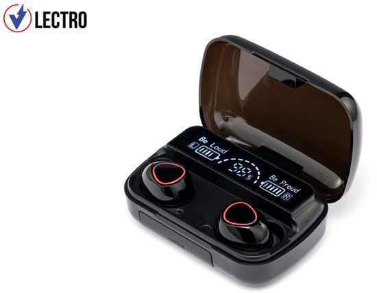 Vlectro - Set Bluetooth oortjes met oplaadetui om je smartphone op te laden - 1 set