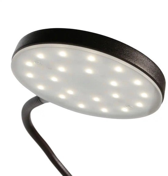Vloerlamp Platu 3351CA - Dimbaar met instelbare lichtkleur, bruin kunststof en metaal, trendy design, Mexlite, perfect voor binnengebruik