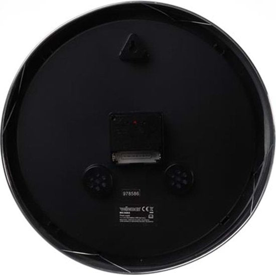 Perel Wandklok, rond, analoog, 30 cm, radiogestuurde tijdsaanduiding (DCF), aluminium, zilver