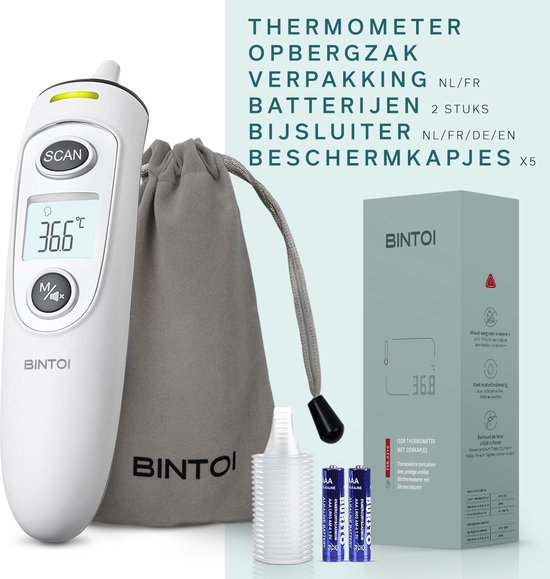 BINTOI X210 -Digitale Oor Thermometer – Koortsthermometer – Snel en Nauwkeurig Temperatuurmeting