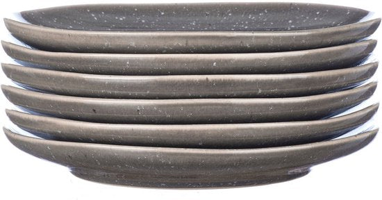 bord STELLAR Ø22cm - 6 stuks - Betongrijs
