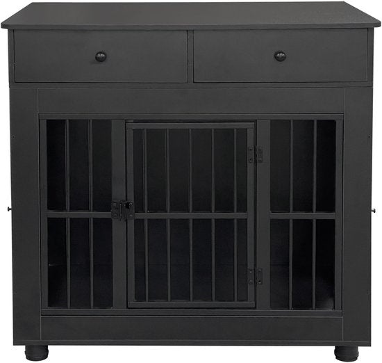 Hondenhok meubel voor woonkamer - hondenbench - bench voor kleine en middelgrote honden - 80 cm x 60 cm x 84 cm