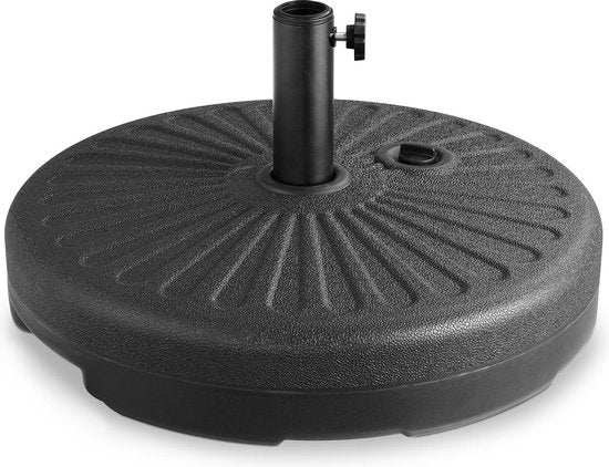 Casaria Parasolstandaard - tot 28 kg Vulbaar Kunststof – Zwart