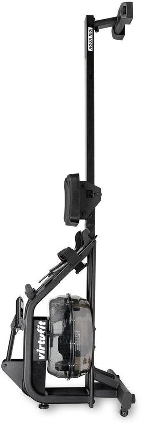 VirtuFit AQUA100i Roeitrainer met Waterweerstand – Enkele Rail – Incl. Display, Tablethouder en Transportwielen – Kinomap & Fitshow – Max. 120 kg en 200 cm – Roeiapparaat – Roeimachine