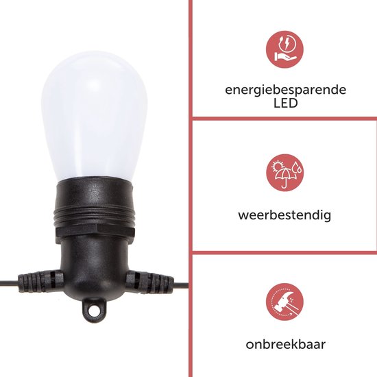 Vellight Slimme led slinger met Tuya App-bediening, 15 m, warm wit naar koud wit, continu licht