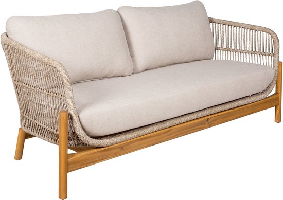 House Nordic Terracina Loungebank - Acaciahout - 78.5 x 175 x 72 cm - Acacia/Beige