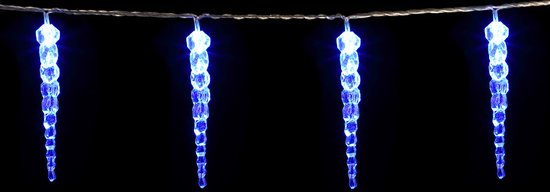 Monzana Kerstverlichting 80 LED´s - Ijspegels 5m Kabel - IP44 Blauw
