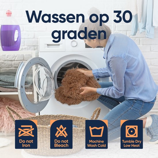 Happysnoots Donut Hondenmand 100cm - Bruin Hondenbed - Dog Bed - Wasbaar Hondenkussen