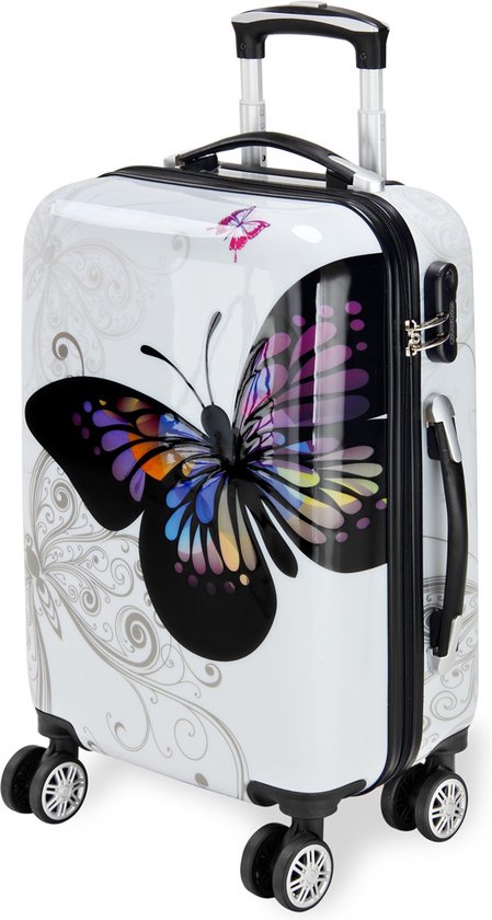 Monzana Hardcase Koffer Vlinder - Groot - 66 L 68x43x27cm