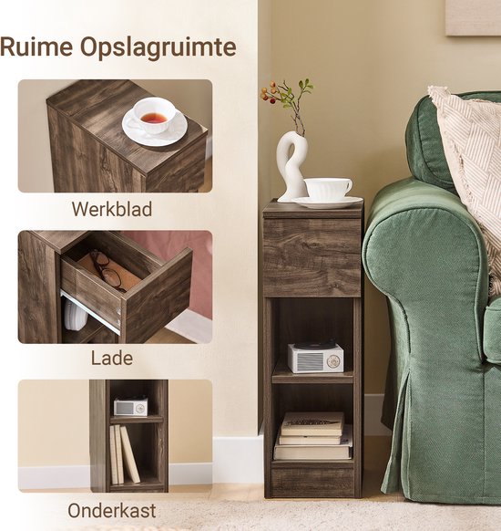 SoBuy Nachtkastje, voor woonkamer, slaapkamer FBT111-SN