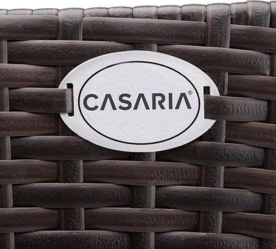 Casaria Polyrattan Bloembak – 2 Stuks Incl. Ophangbeugels – Bruin