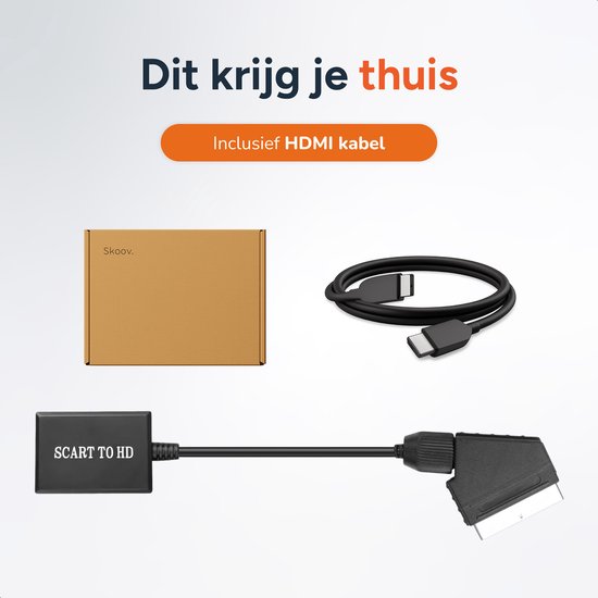 Scart naar HDMI Converter - Switch voor HDMI Adapter - TV Splitter - Ook voor Smart TV - Skoov