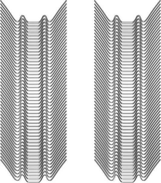 Deuba Kasklemmen RVS - 100 stuks – Afmeting 85 x 30 x 1,5 mm – Zilver