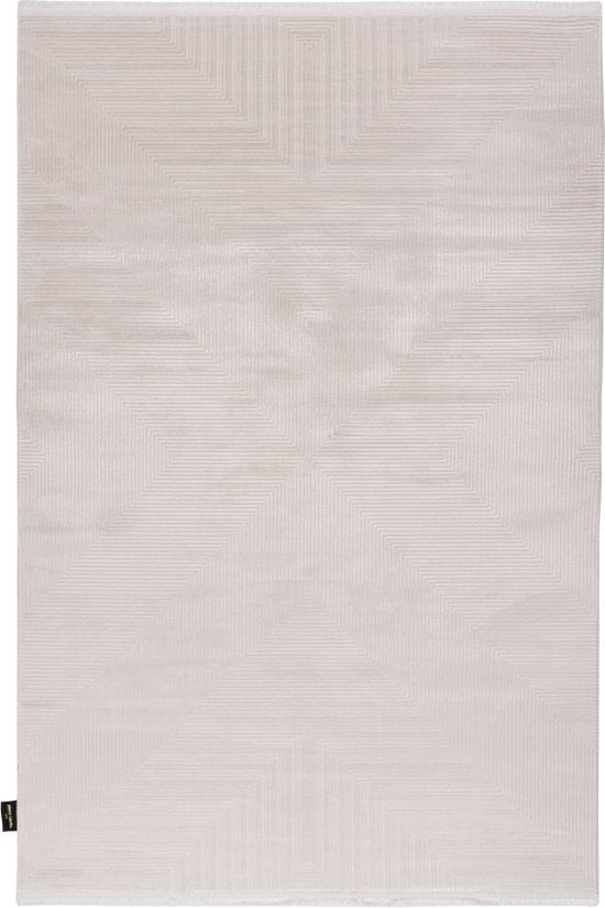 Pierre Cardin by Lalee - Garnier - Luxe Vloerkleed met 3D-effect en Franjes - 160 x 230 cm - Acryl & Viscose - Ivory