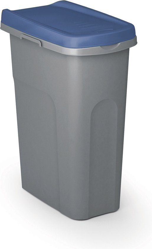 CASARIA Vuilnisbak - 25l Afvalscheiding 39x24x51cm - Grijs Blauw