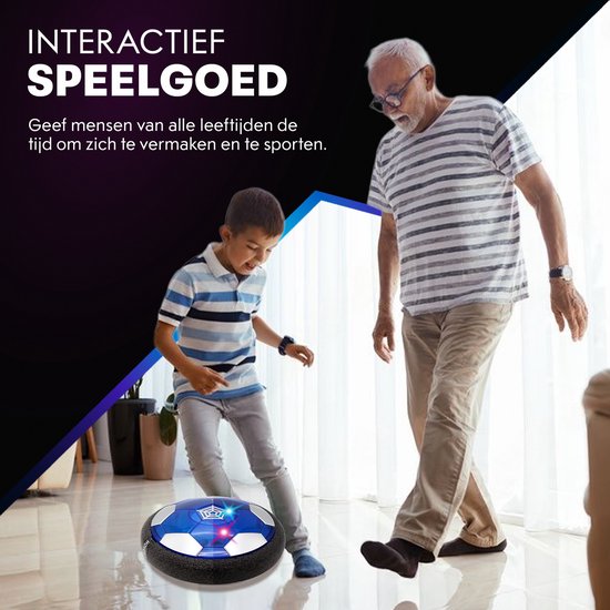 Tech Essentials Hover Bal - 18cm - Led Verlichting - Oplaadbaar - Zwevende - Zachte Binnen Voetbal - Indoor Air Speelgoedbal - Kinderen