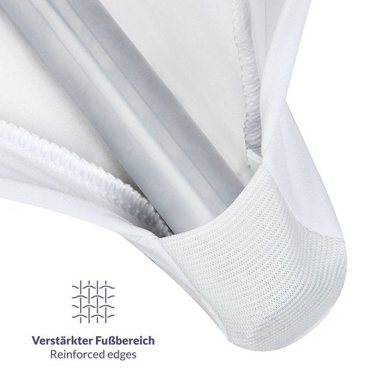 Deuba Statafelrok Tafelkleed Stretch 30°C Wasbaar Ø 60 cm Wit