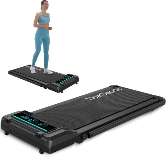 TibaGoods Loopband - 6km/h - Voor onder het bureau - Met extra olie - Nieuwe versie - tot maar liefst 130 kg