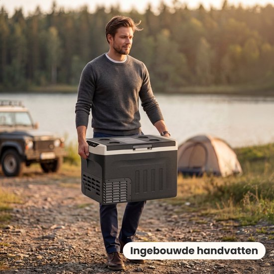 Auronic Elektrische Koelbox - Compressor - 30L - 12V en 240 volt - Camping Koelkast - Frigobox Auto - Groen
