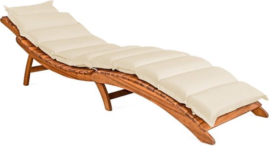 Matras voor ergonomisch ligbed - tuinkussen - crème