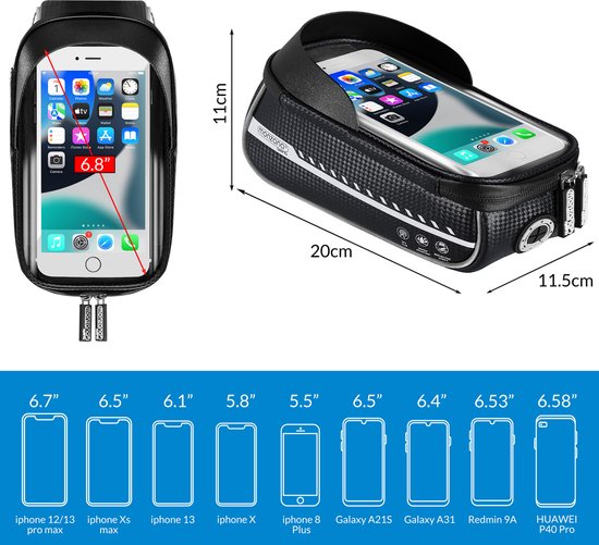Monzana Frametas – Waterdicht – Reflecterend – TPU Touchscreen - Titaan