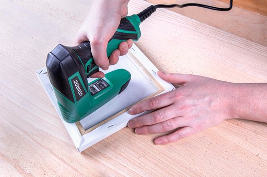 VONROC Elektrische Tacker – Complete set Incl. 900 nieten & 300 spijkers - schietfrequentie: 30/min