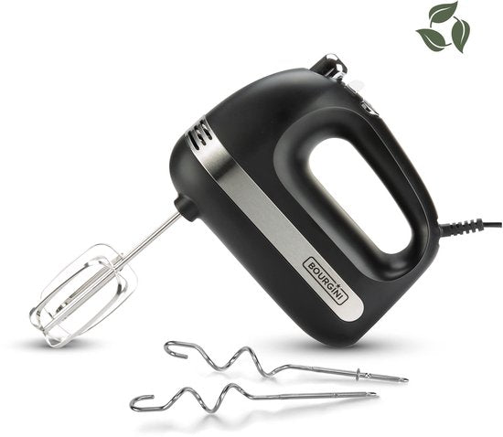 Bourgini Elements - Handmixer - 5 snelheden met Turbo - RVS accessoires - 400W vermogen - GRS gecertificeerd gerecyclede materialen