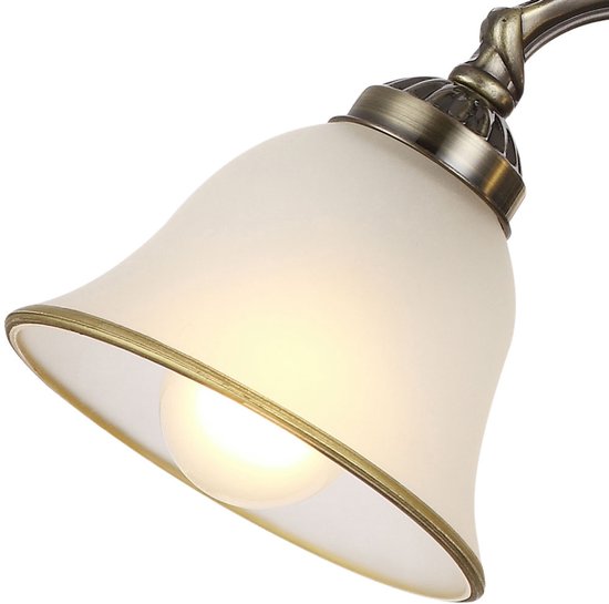 Kroonluchter Globo Odin LED - Klassiek - Messing met mat glas 2